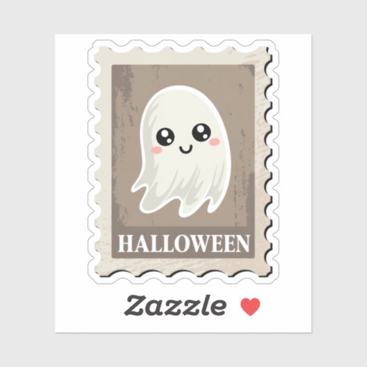 Mooie "Halloween" Geest Postzegel Sticker (Vel)