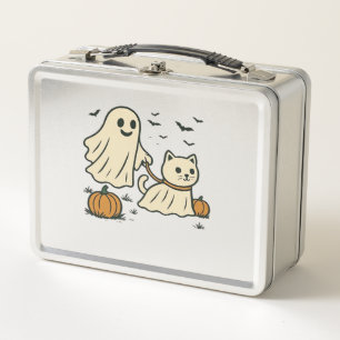 Mooie Halloween Geest Wandelende Geest Kat Klassie