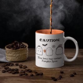 Mooie Halloween Geesten Spin Pompoen Specerij Cust Tweekleurige Koffiemok