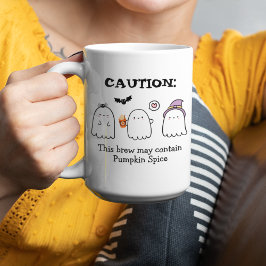 Mooie Halloween Geesten Spin Pompoen Specerij Cust Tweekleurige Koffiemok