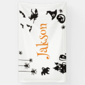 Mooie Halloween gepersonaliseerde naam banner – Sp (Verticaal)