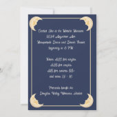 Mooie Halloween Halloween-feest voor de halve maan Kaart (Achterkant)