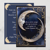 Mooie Halloween Halloween-feest voor de halve maan Kaart (Voorkant / Achterkant)