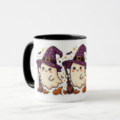 Mooie Halloween Heks Geest Pompoen Mok (Voorkant links)
