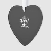 Mooie Halloween Heks Maan Ontwerp_1 Ornament (voorkant)