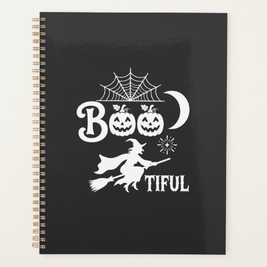 Mooie Halloween Heks Maan Ontwerp_1 Planner (Voorkant)