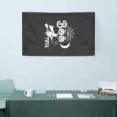 Mooie Halloween Heks Maan Ontwerp_1 Spandoek (Beurs)
