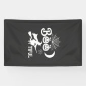 Mooie Halloween Heks Maan Ontwerp_1 Spandoek (Horizontaal)