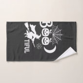 Mooie Halloween Heksen Maan Ontwerp_1 Handdoek (Handdoek)