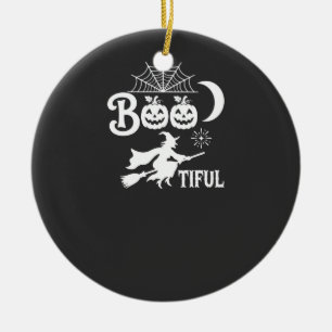 Mooie Halloween Heksen Maan Ontwerp_1 Keramisch Ornament