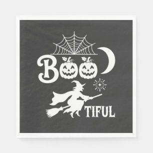 Mooie Halloween Heksen Maan Ontwerp_1 Servet