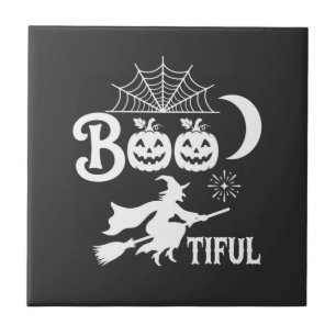 Mooie Halloween Heksen Maan Ontwerp_1 Tegeltje