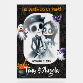 Mooie Halloween huwelijks welkomstbord Acryl Bord