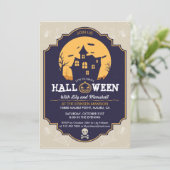 Mooie Halloween kostuum party uitnodiging (Staand voorkant)