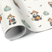 Mooie Halloween Panda Pompoen Inpakpapier (Rol Hoek)