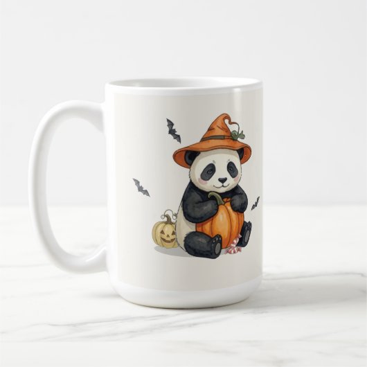 Mooie Halloween Panda Pompoen Koffiemok (Links)
