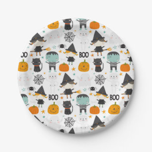 Mooie Halloween papieren borden Bordje