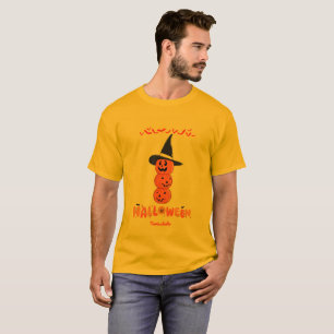 Mooie Halloween Pompoen heren T-shirt