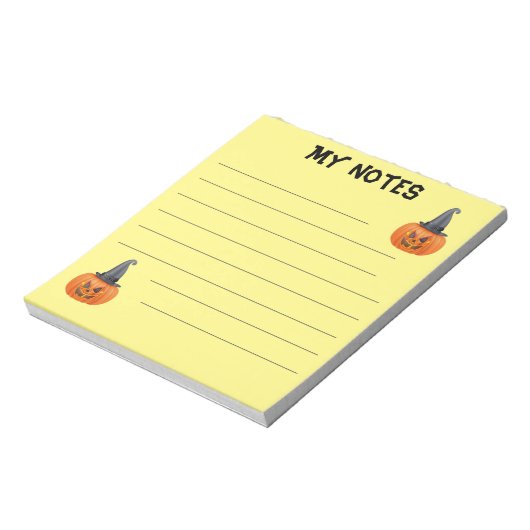 Mooie Halloween pompoen notitieblok (Linkerzijde)