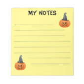 Mooie Halloween pompoen notitieblok (Voorkant)
