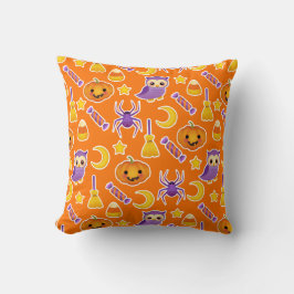 Mooie Halloween Pompoenen Uilen Spinnen Patroon Kussen