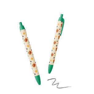 Mooie Halloween pompoenpatroon beige Zwarte Inkt Pen
