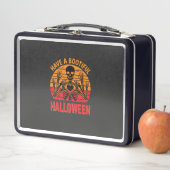 Mooie Halloween Skelet Hart Retro Zonsondergang De (In situ)