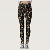 Mooie Halloween Snoepje Doodle Krans Leggings (Voorkant)