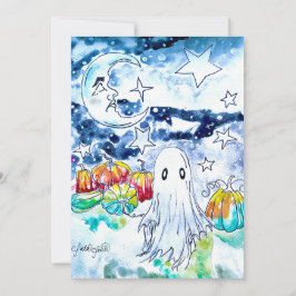 Mooie Halloween-spookkaart Feestdagenkaart