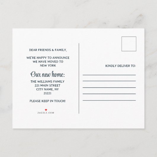 Mooie Halloween-thema spookhuis wijzig adres Aankondigingskaart (Achterkant)