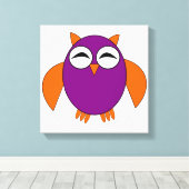 Mooie Halloween-uil canvasprint Canvas Afdruk (Insitu (Houten vloer))