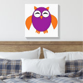 Mooie Halloween-uil canvasprint Canvas Afdruk (Insitu (Slaapkamer))