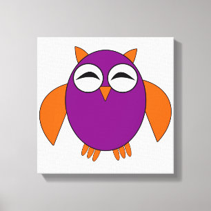Mooie Halloween-uil canvasprint Canvas Afdruk
