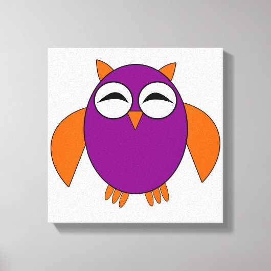 Mooie Halloween-uil canvasprint Canvas Afdruk (Voorkant)