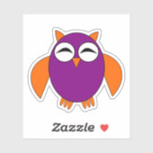 Mooie Halloween-uil in vorm Sticker (Vel)