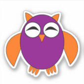 Mooie Halloween-uil in vorm Sticker (Voorkant)