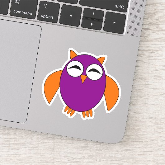 Mooie Halloween-uil in vorm Sticker (Detail)