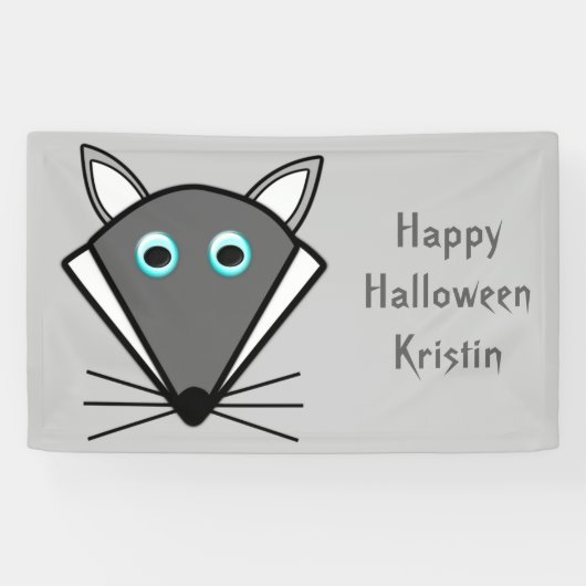 Mooie Halloweenwolf aangepaste banner (Horizontaal)
