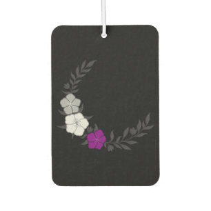 Mooie halve maan van subtiele aseksuele bloemen luchtverfrisser