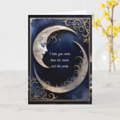 Mooie halve maan verjaardag kaart (Gele Bloem)