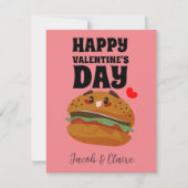 Mooie hamburger, Happy valentines-dag personalisee (Voorkant)