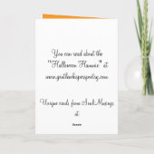 Mooie Hamster Halloween Kaart (Achterkant)