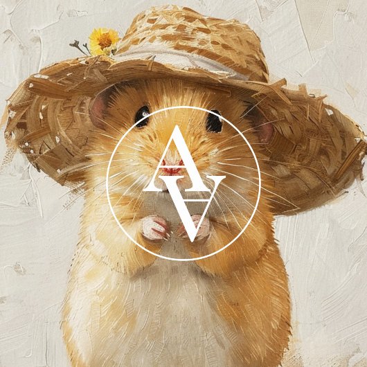 Mooie hamster-schildering boerderij- huis met fant poster