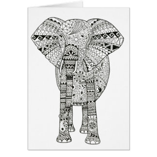Mooie hand geïllustreerd als Artsy Elephant
