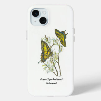 Mooie Hand geschilderde Butterfly telefoonhoesje iPhone 15 Plus Case