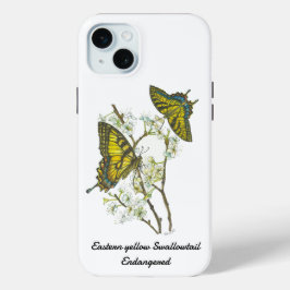 Mooie Hand geschilderde vlinder telefoonhoesje iPhone 15 Mini Hoesje