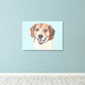 Mooie Hand getrokken Beagle Canvas Art (Insitu (Houten vloer))