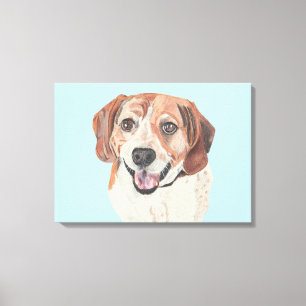 Mooie Hand getrokken Beagle Canvas Art Afdruk