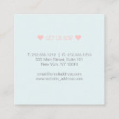 Mooie Hand-getrokken speldenkussen Quilter Naaibiz Vierkante Visitekaartje (Achterkant)