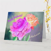 Mooie handbeschilderde rozen voor speciale gelegen kaart (Gele Bloem)